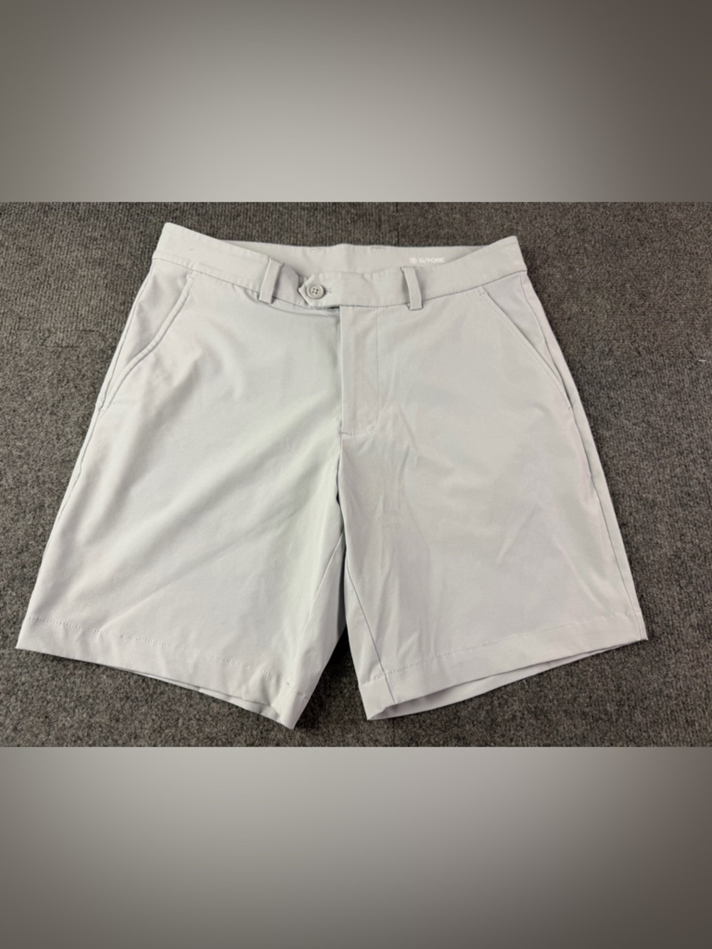 G/Fore Mens Flat Front 8" Golf Shorts Size 30  Light Gray